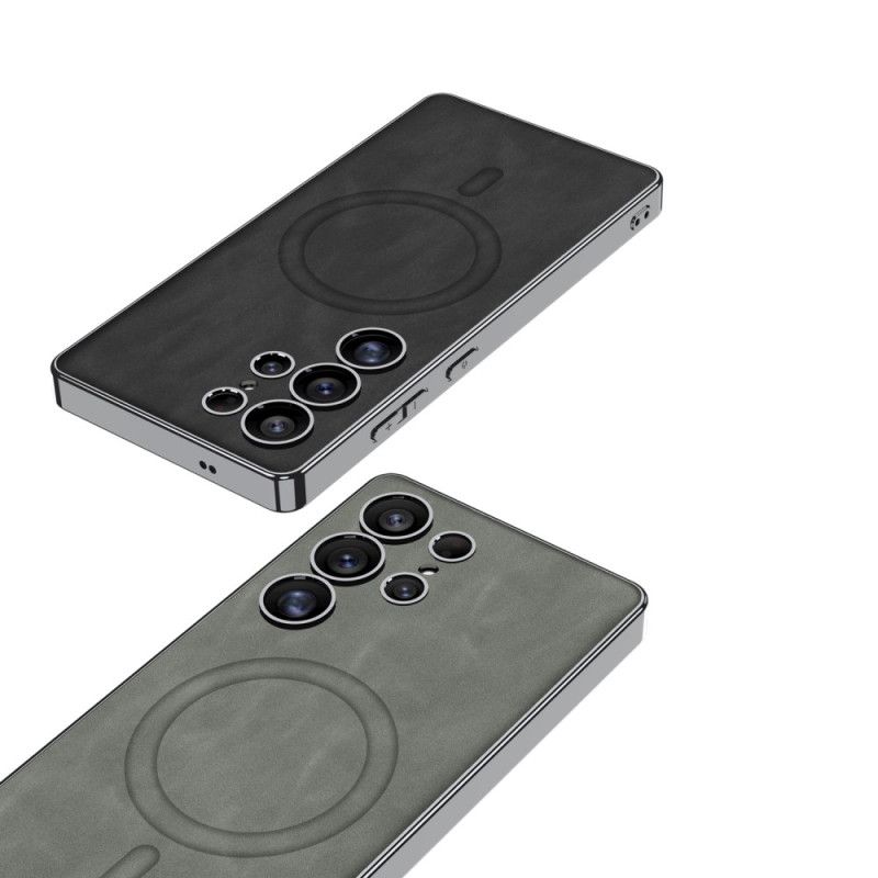 Kryt Na Samsung Galaxy S25 Ultra 5g Matná Umělá Kůže Kompatibilní S Magsafe