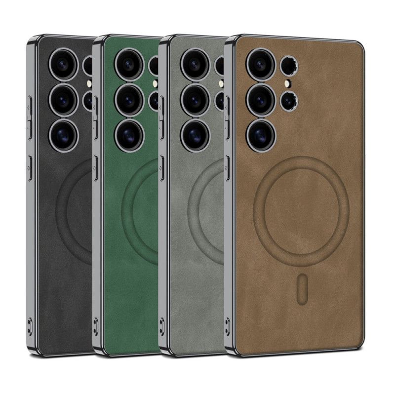 Kryt Na Samsung Galaxy S25 Ultra 5g Matná Umělá Kůže Kompatibilní S Magsafe