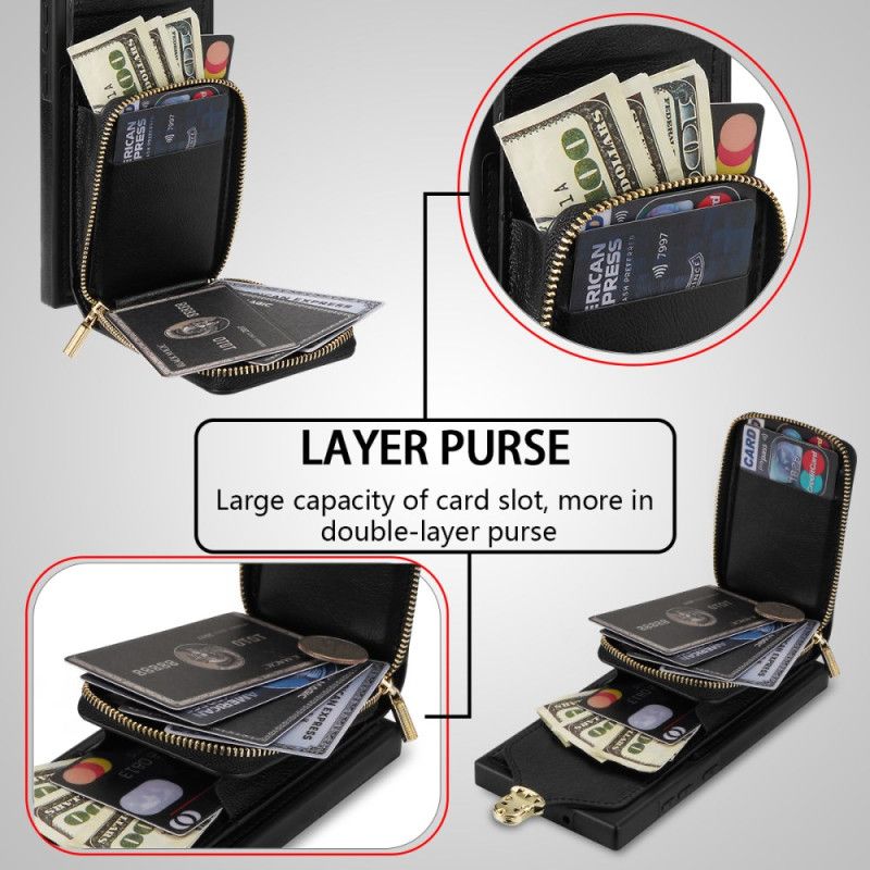 Kryt Na Samsung Galaxy S25 Ultra 5g Peněženka Na Zip A Přes Rameno