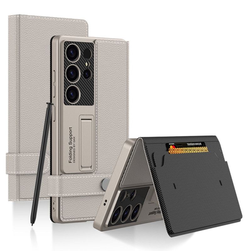 Kryt Na Samsung Galaxy S25 Ultra 5g S Držákem Karet A Stojánkem Gkk