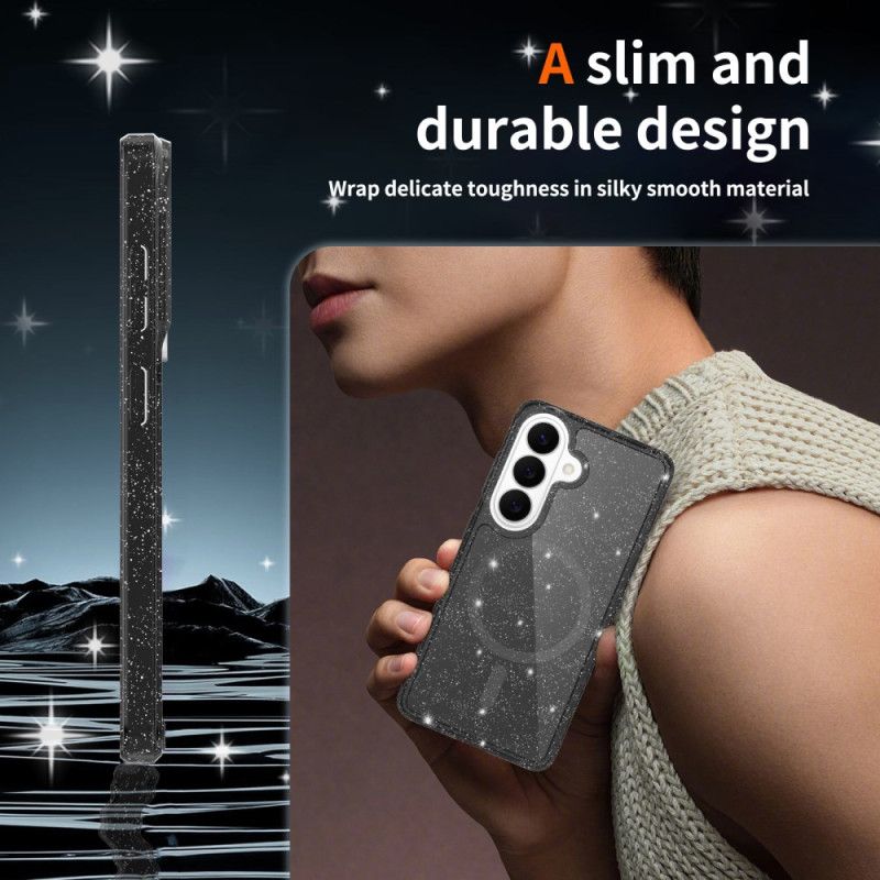 Kryt Na Samsung Galaxy S26 Třpytivá Magnetická Peněženka