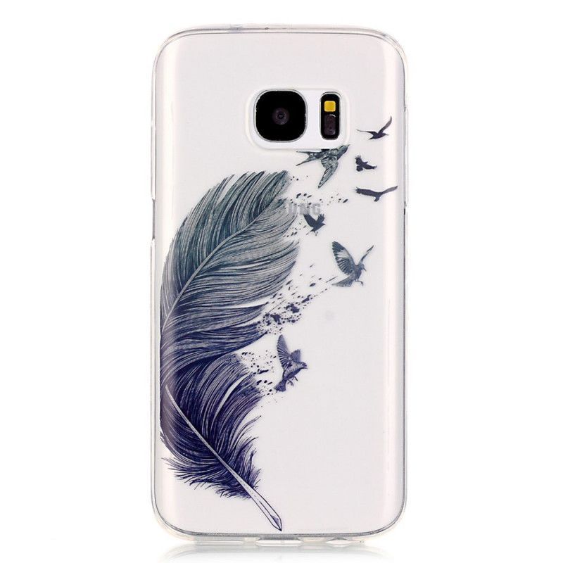 Kryt Na Samsung Galaxy S7 Světlé Pírko