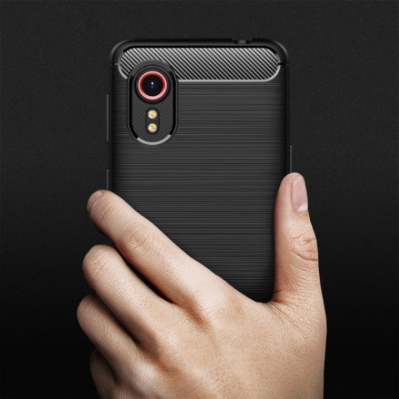 Kryt Na Samsung Galaxy Xcover 5 Kartáčované Uhlíkové Vlákno