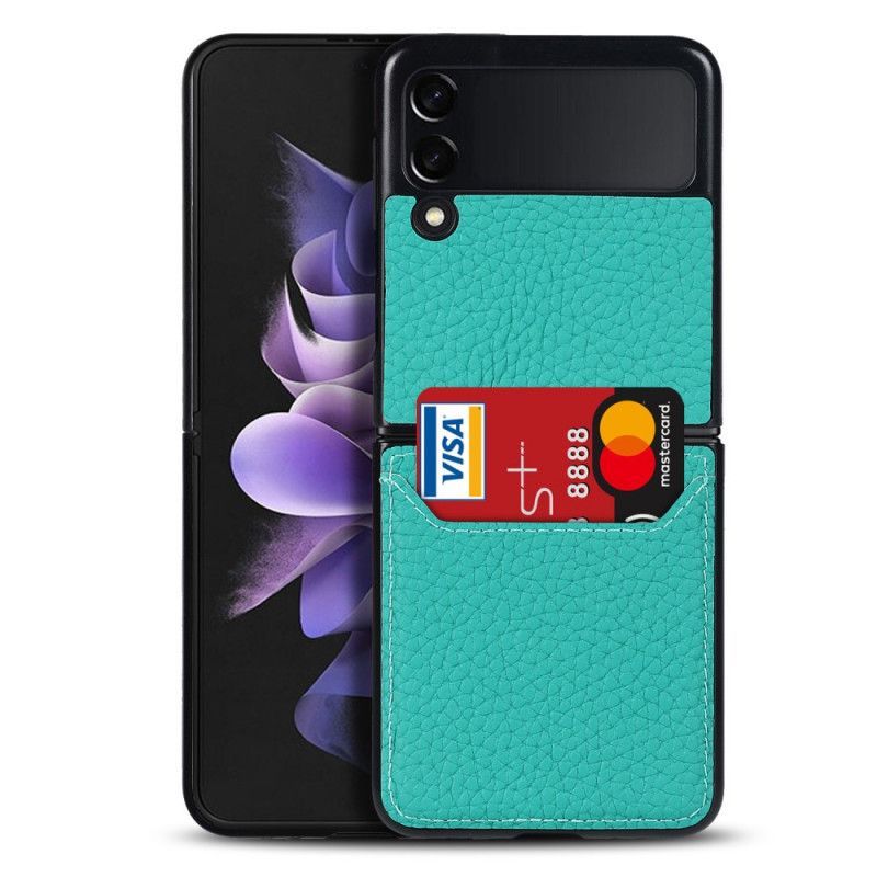 Kryt Na Samsung Galaxy Z Flip 3 5g Držák Na Karty Z Pravé Liči