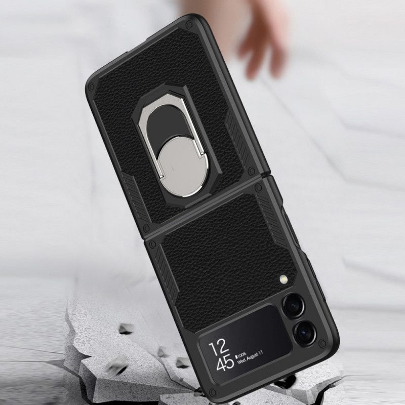 Kryt Na Samsung Galaxy Z Flip 3 5g Gkk Kožený Podpůrný Kroužek