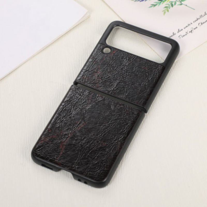 Kryt Na Samsung Galaxy Z Flip 3 5g Texturovaná Imitace Kůže