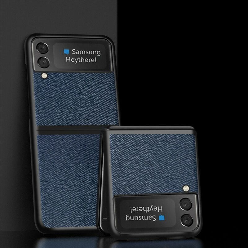 Kryt Na Samsung Galaxy Z Flip 3 5g Texturovaná Imitace Kůže