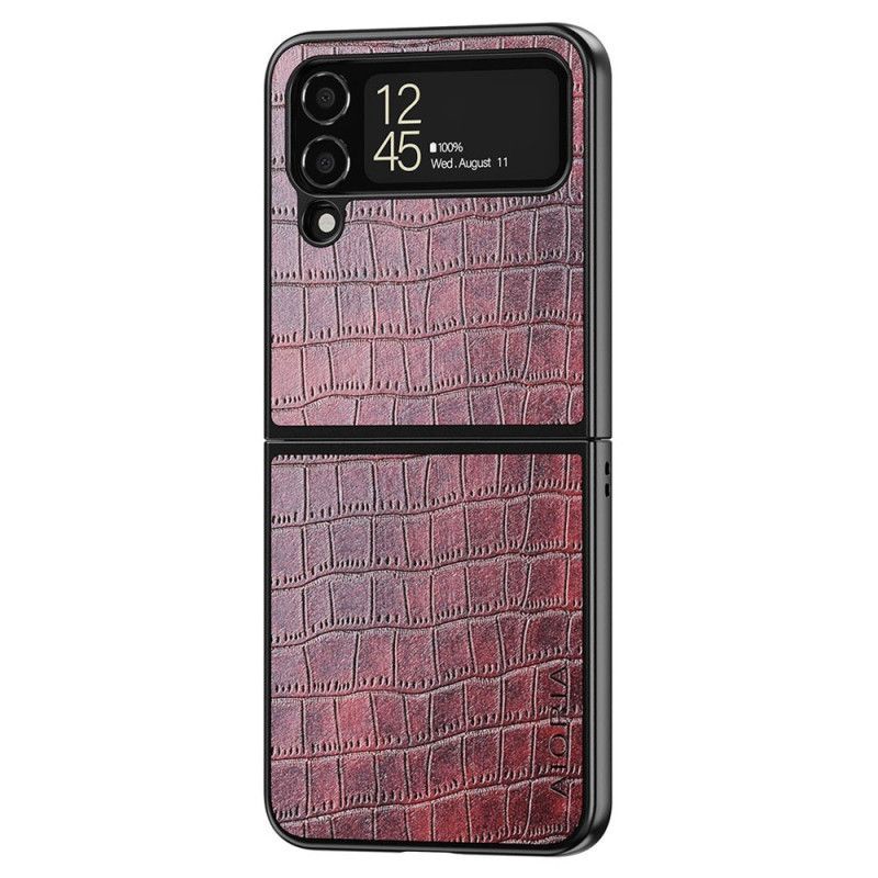 Kryt Na Samsung Galaxy Z Flip 4 Flipové Pouzdro Krokodýl Aioria