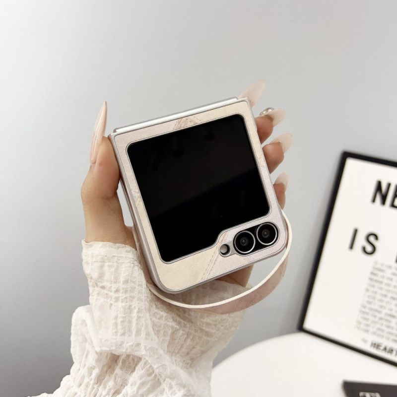 Kryt Na Samsung Galaxy Z Flip 7 Fe Diamantový Vzor S Řemínkem