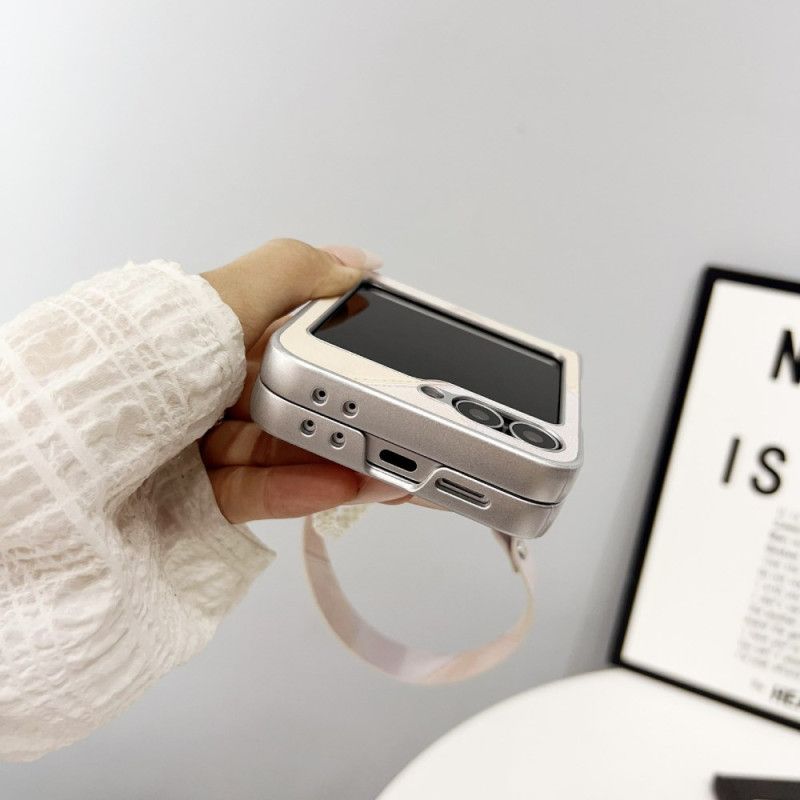 Kryt Na Samsung Galaxy Z Flip 7 Fe Diamantový Vzor S Řemínkem