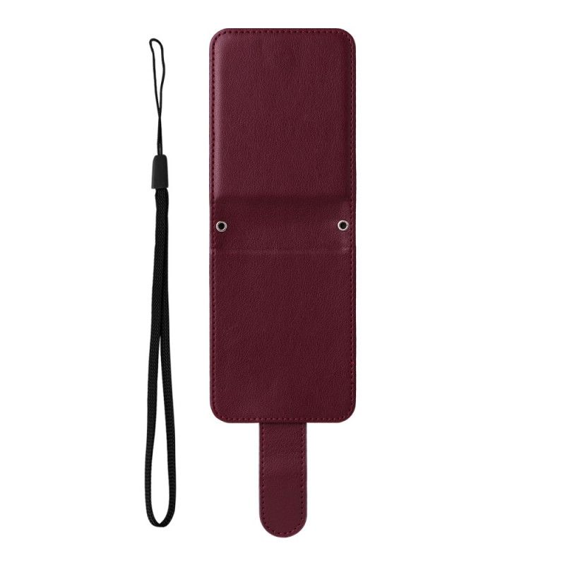 Kryt Na Samsung Galaxy Z Flip 7 Fe Pouzdro Na Karty S Koženým Efektem