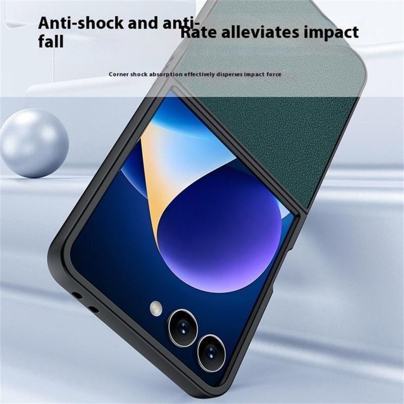 Kryt Na Samsung Galaxy Z Flip 7 Kožený Efekt