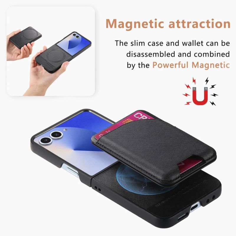 Kryt Na Samsung Galaxy Z Flip 7 Magnetické S Držákem A Odnímatelným Držákem Na Karty