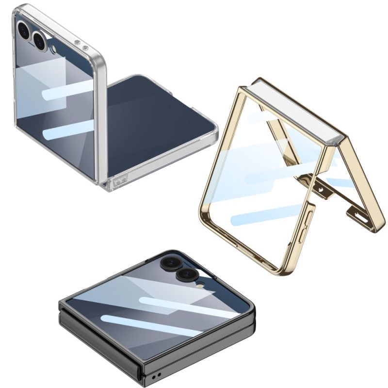 Kryt Na Samsung Galaxy Z Flip 7 Ochranná Fólie Na Displej A Okraje S Metalickým Efektem
