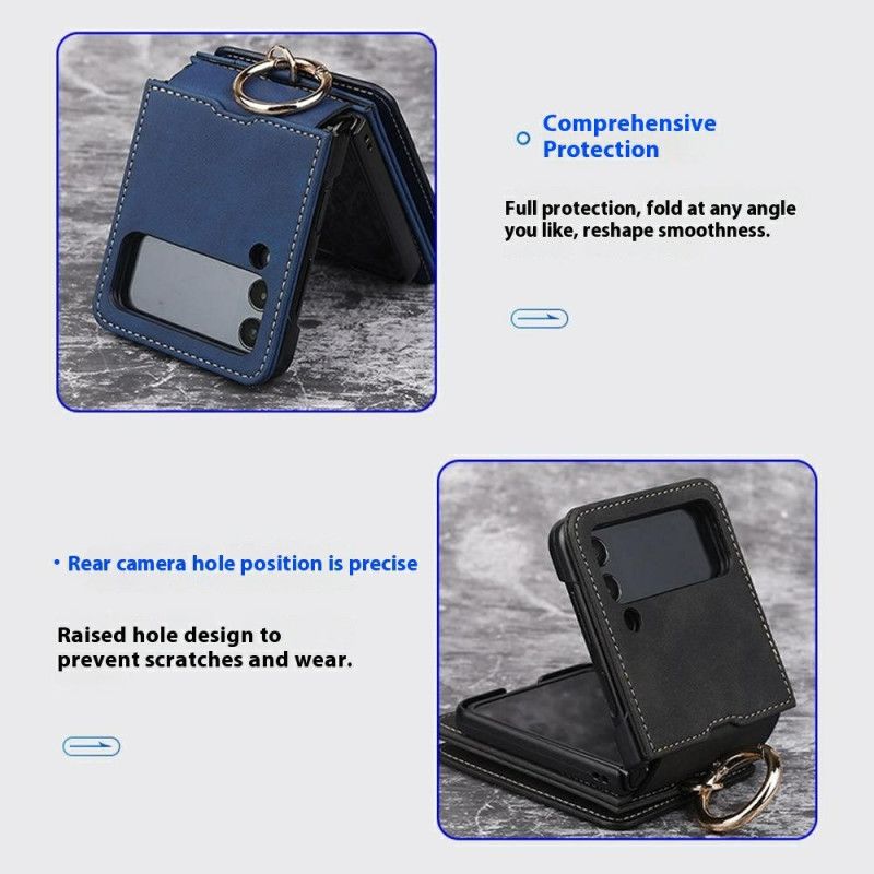 Kryt Na Samsung Galaxy Z Flip 7 Pouzdro Na Karty A Odnímatelný Řetízek