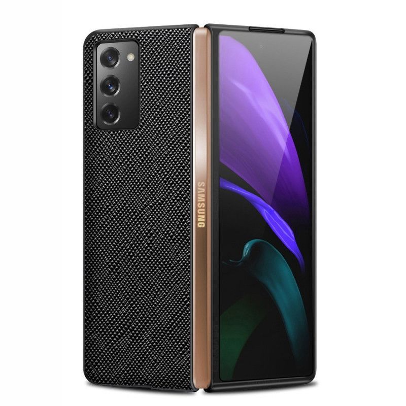 Kryt Na Samsung Galaxy Z Fold 2 Pravá Kůže S Texturou