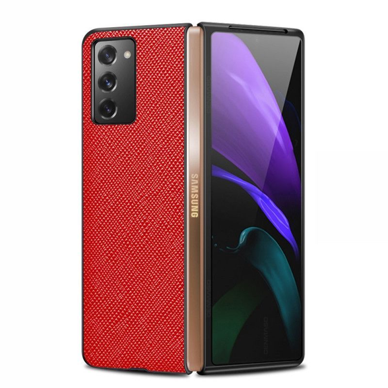 Kryt Na Samsung Galaxy Z Fold 2 Pravá Kůže S Texturou