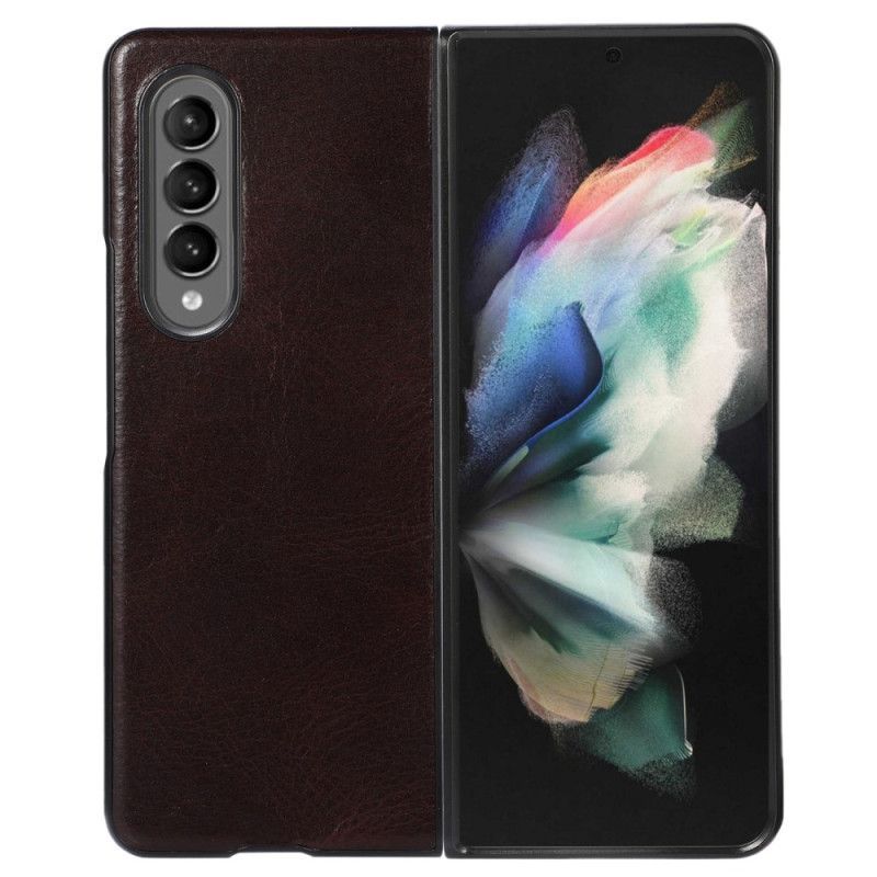 Kryt Na Samsung Galaxy Z Fold 4 Klasická Pravá Hovězí Kůže