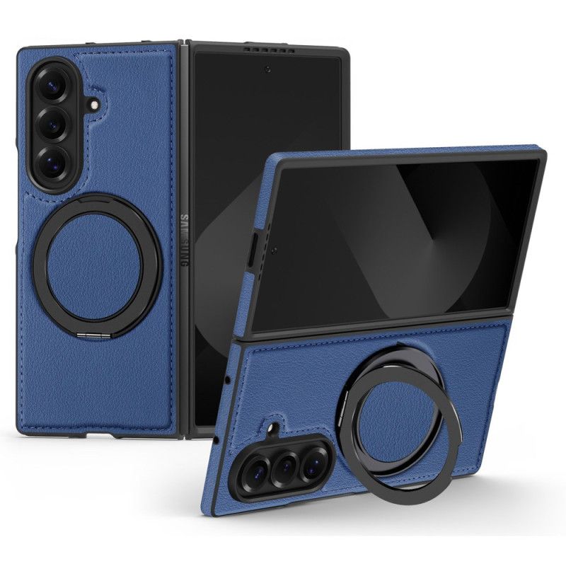 Kryt Na Samsung Galaxy Z Fold 7 Kožený Efekt Kompatibilní S Magsafe S Otočným Kroužkem O