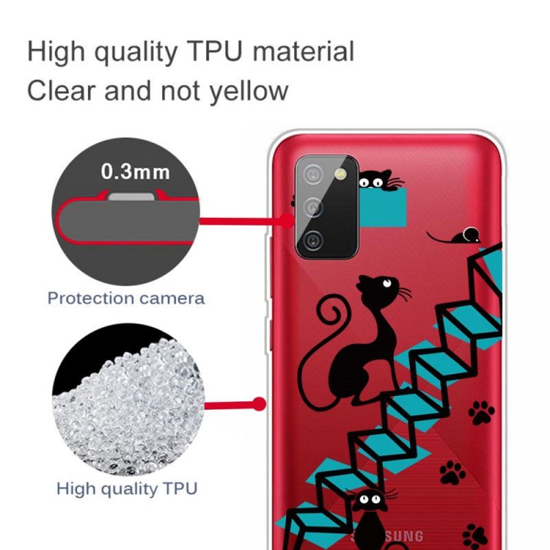 Kryt Samsung Galaxy A02s Legrační Kočky