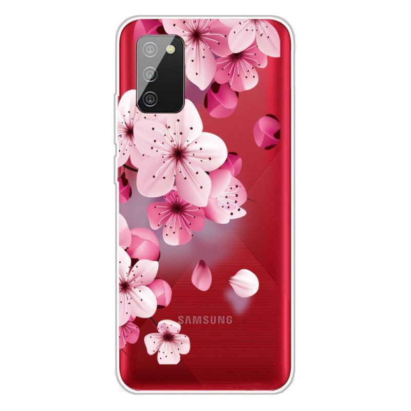 Kryt Samsung Galaxy A02s Malé Růžové Květy