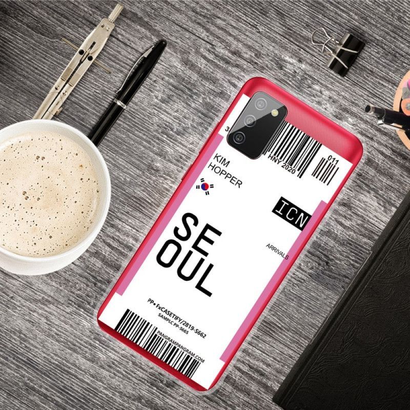 Kryt Samsung Galaxy A02s Palubní Vstupenka Do Soulu