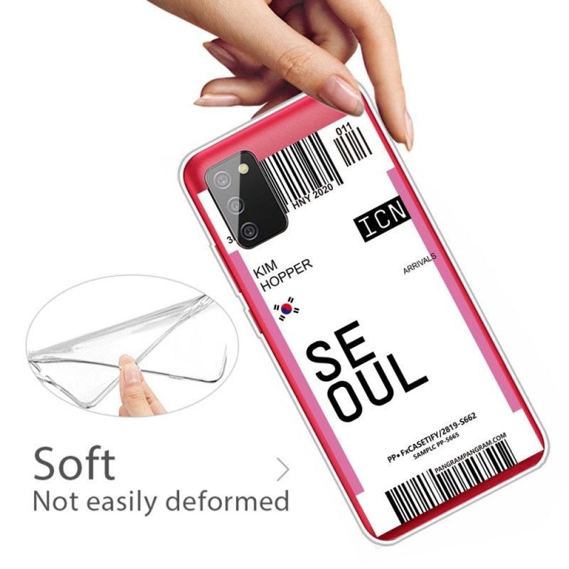 Kryt Samsung Galaxy A02s Palubní Vstupenka Do Soulu