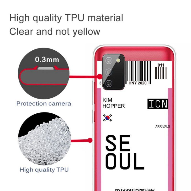 Kryt Samsung Galaxy A02s Palubní Vstupenka Do Soulu