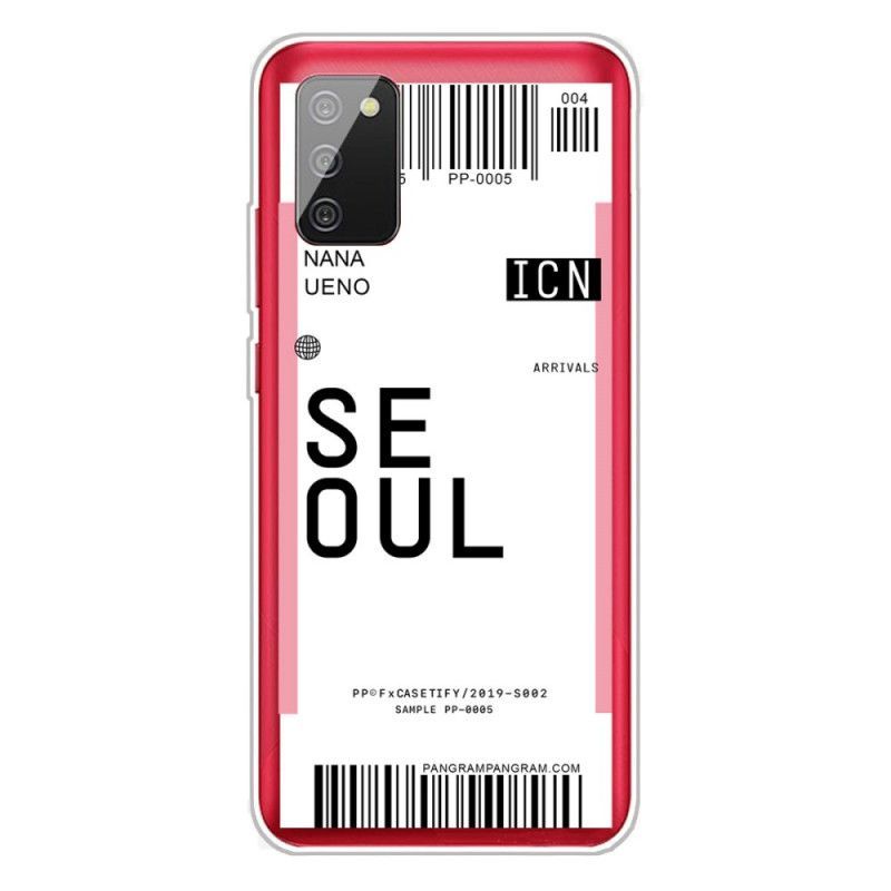 Kryt Samsung Galaxy A02s Palubní Vstupenka Do Soulu