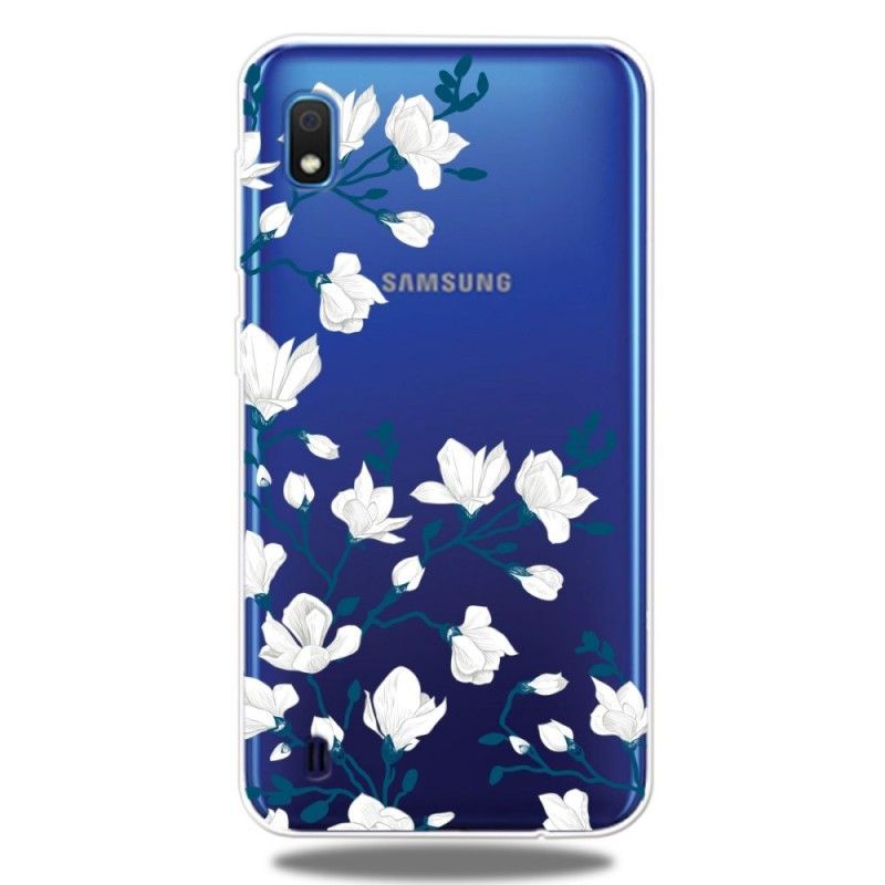 Kryt Samsung Galaxy A10 Bílé Květy