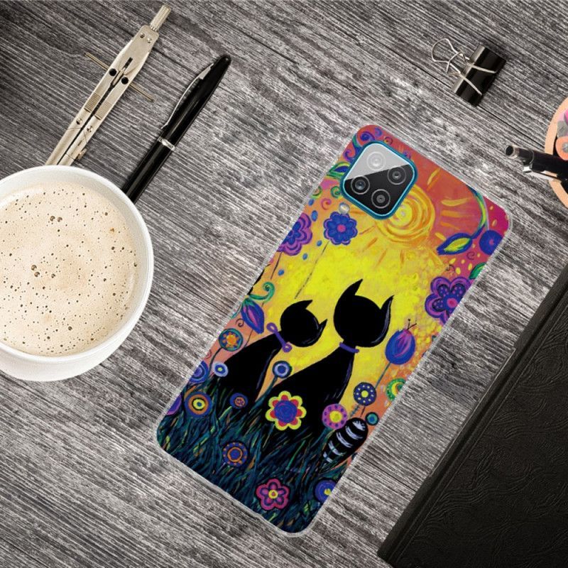 Kryt Samsung Galaxy A12 Kreslená Kočka