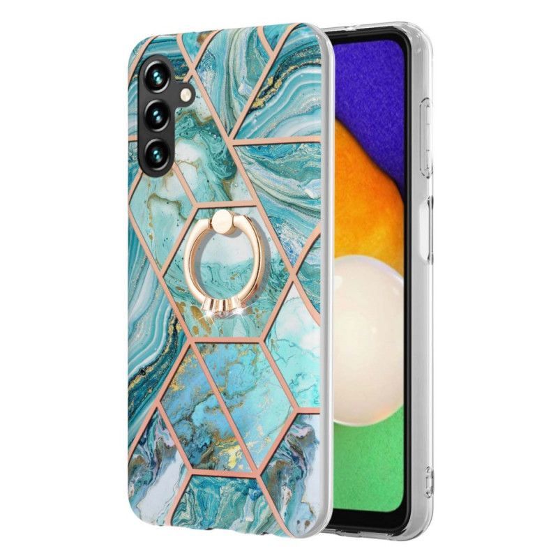 Kryt Samsung Galaxy A13 5g Geometrický Mramor S Opěrným Kroužkem