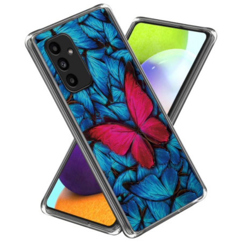 Kryt Samsung Galaxy A15 5g Kryty Na Mobil Červený Motýl