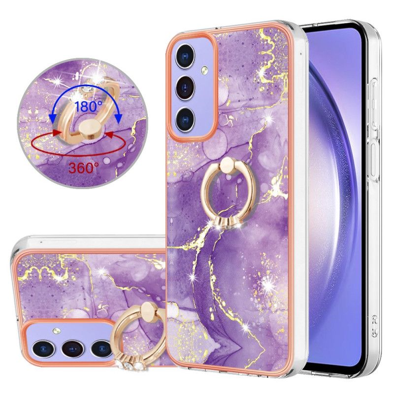 Kryt Samsung Galaxy A15 5g Podpěrný Kroužek Pro Mramorový Efekt