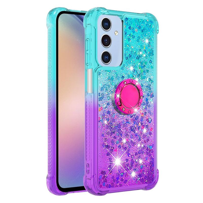 Kryt Samsung Galaxy A15 5g Podpěrný Kroužek S Třpytivým Přechodem
