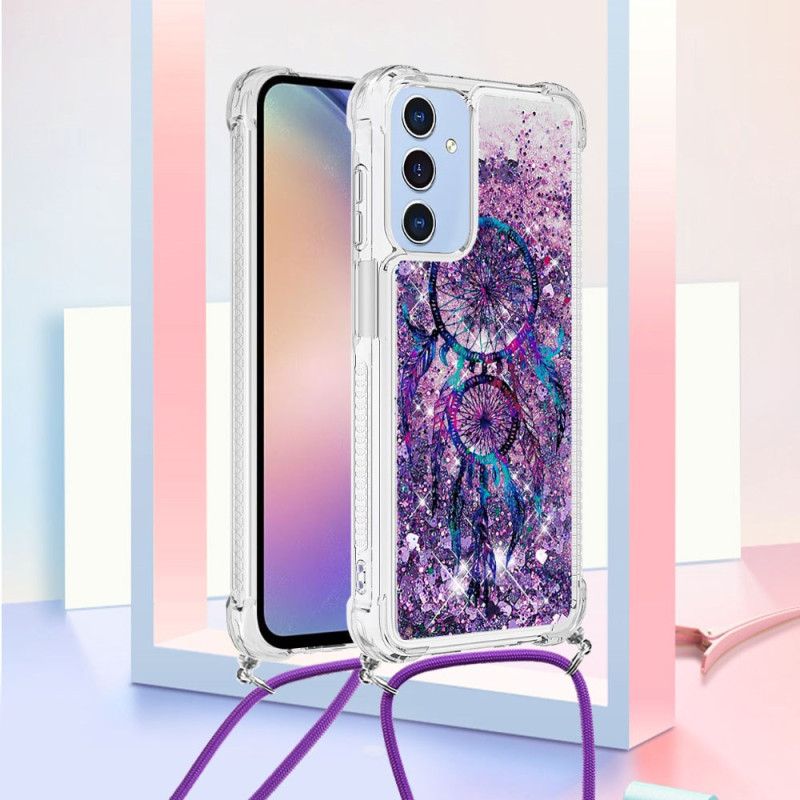 Kryt Samsung Galaxy A15 5g Šňůra S Flitry S Kresleným Vzorem