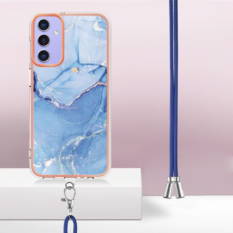 Kryt Samsung Galaxy A15 5g Šňůra S Mramorovým Efektem
