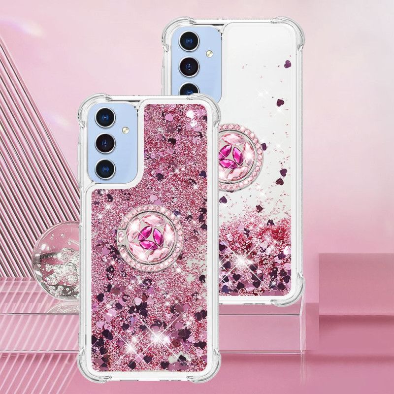 Kryt Samsung Galaxy A15 5g Tekutý Třpytivý Podpůrný Kroužek