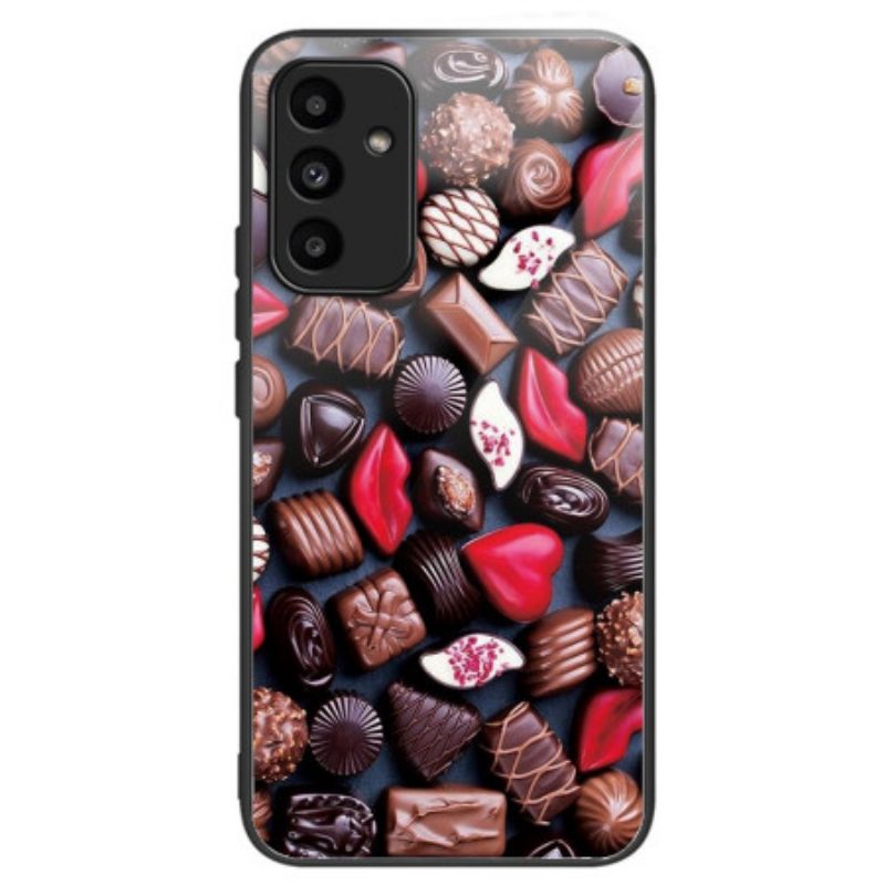 Kryt Samsung Galaxy A15 Čokoládové Tvrzené Sklo