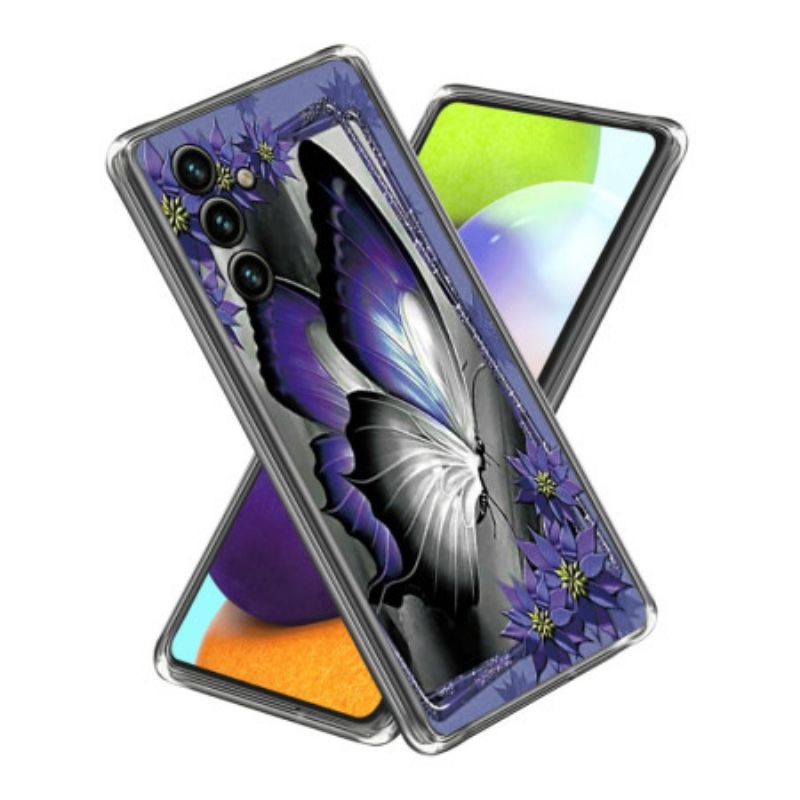 Kryt Samsung Galaxy A15 Fialový Motýl