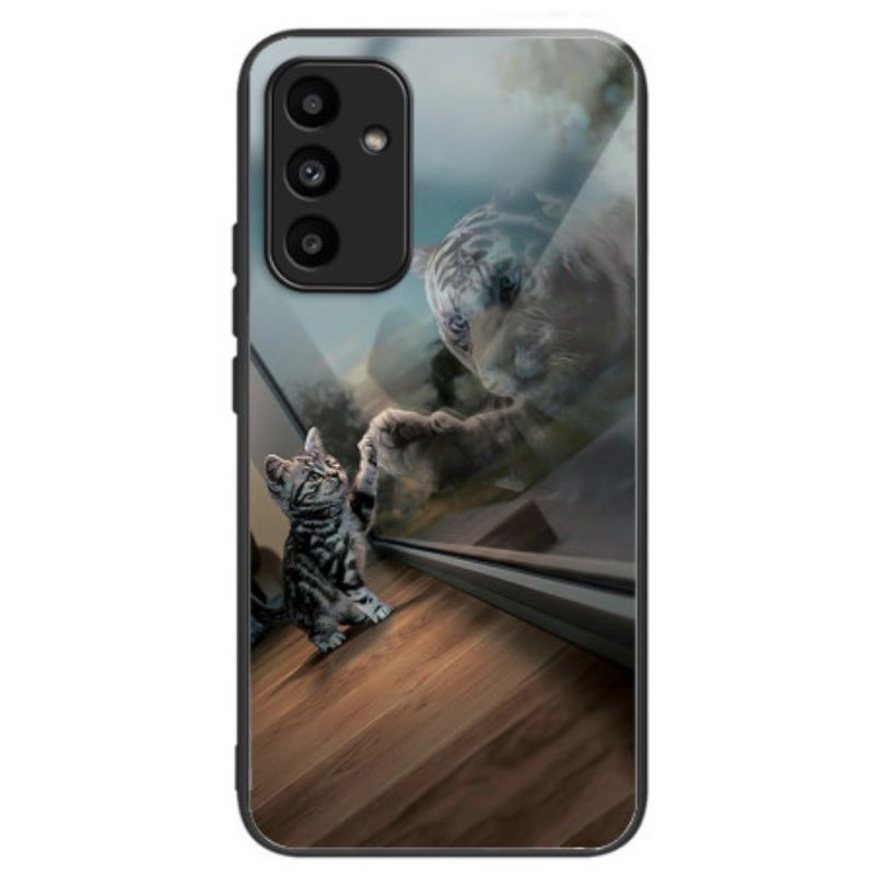 Kryt Samsung Galaxy A15 Kryty Na Mobil Zrcadlo Pro Kočky Z Tvrzeného Skla