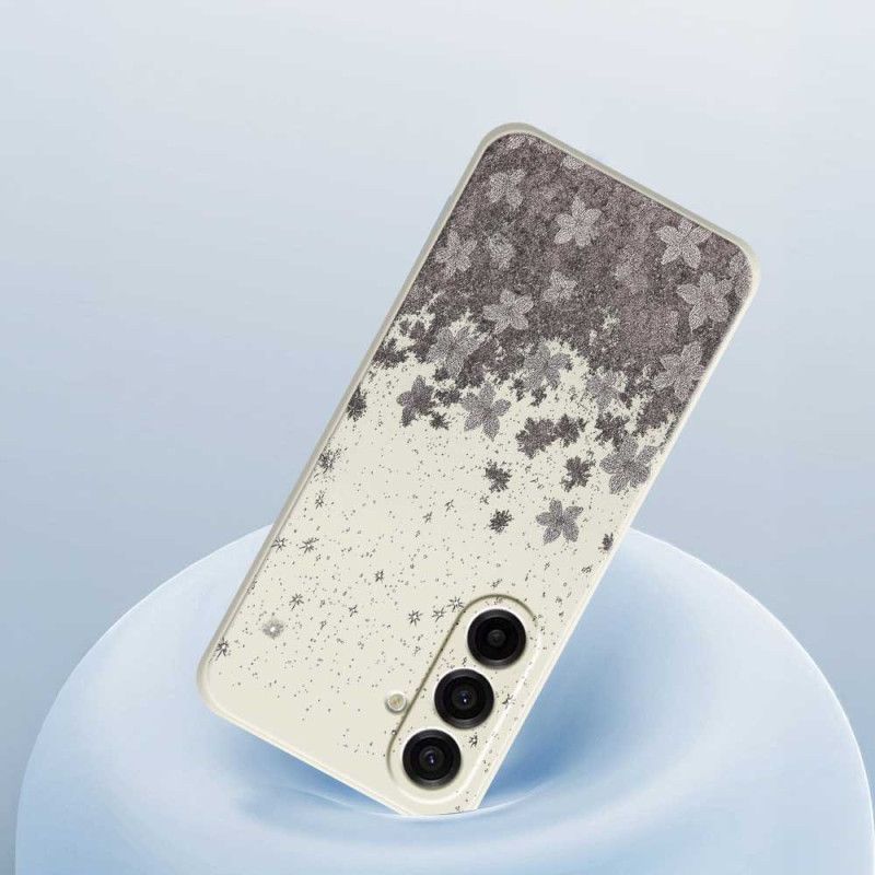 Kryt Samsung Galaxy A17 4g / 5g Šedé Květiny