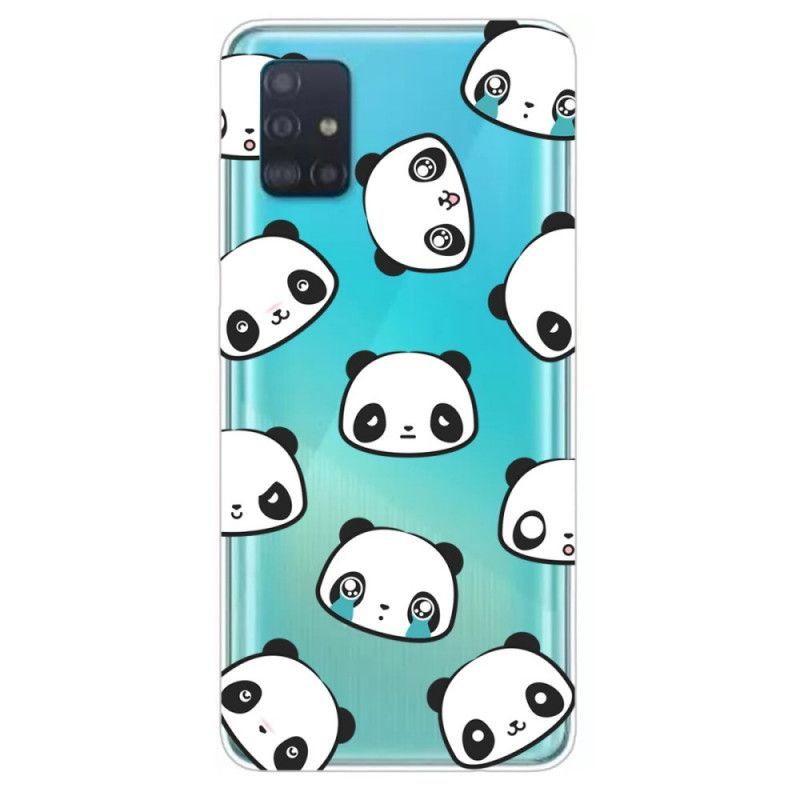 Kryt Samsung Galaxy A31 Transparentní Sentimentální Pandy