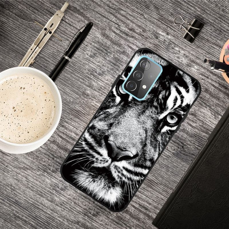 Kryt Samsung Galaxy A32 5g Černý A Bílý Tygr