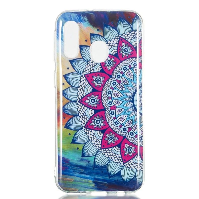 Kryt Samsung Galaxy A40 Fluorescenční Barevná Mandala