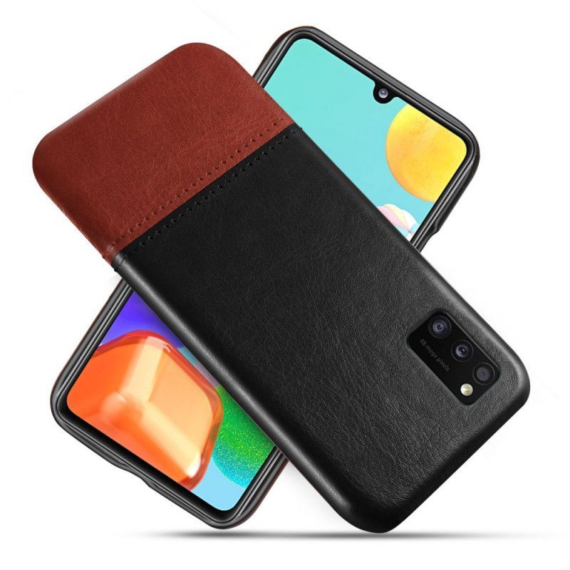 Kryt Samsung Galaxy A41 Ksq Dvoubarevný Kožený Efekt