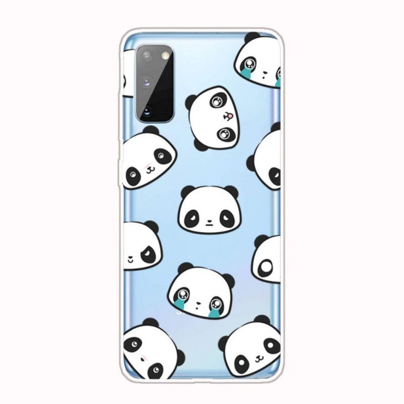 Kryt Samsung Galaxy A41 Transparentní Sentimentální Pandy