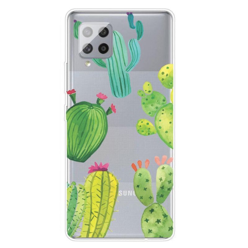 Kryt Samsung Galaxy A42 5g Akvarelové Kaktusy