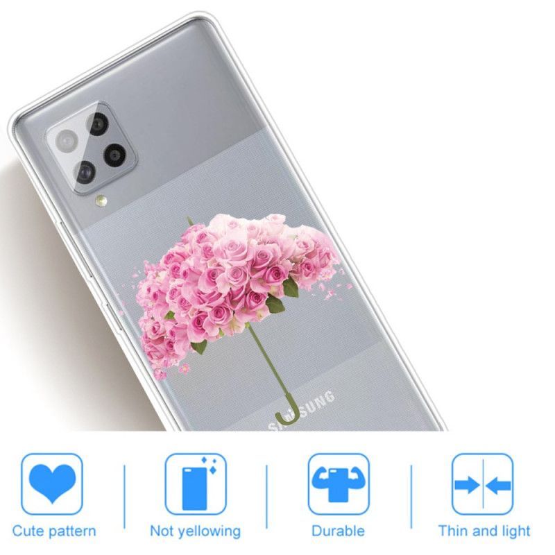 Kryt Samsung Galaxy A42 5g Růžový Deštník