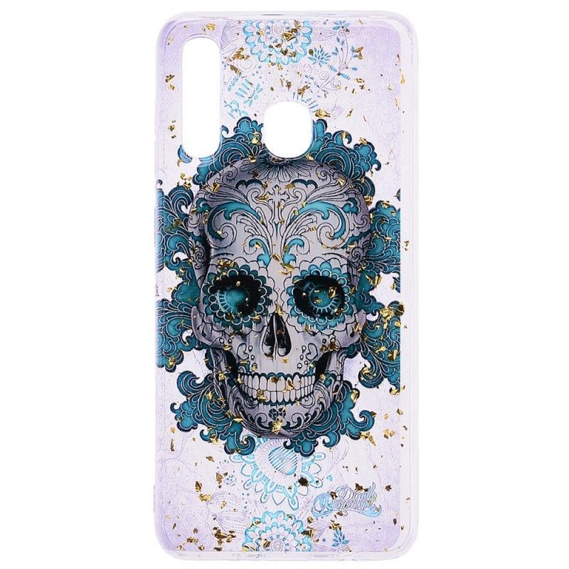 Kryt Samsung Galaxy A50 Modrá Lebka